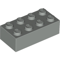 Lego kostka (kostička) 2x4, světle šedá (300102, 4116259)